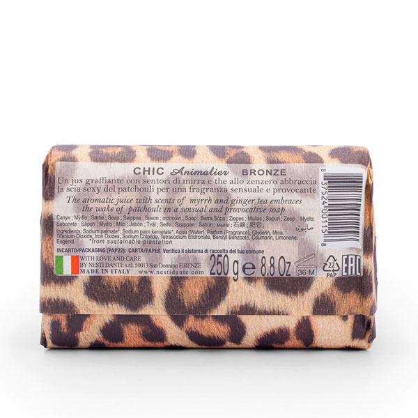 Sabonete em Barra Chic Animalier Bronze 250gr - Imagem 3